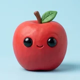 The ClayPals: Fruits & Veggies app icon: a red clay apple on a sky-blue ground.