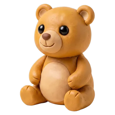 A clay bear.
