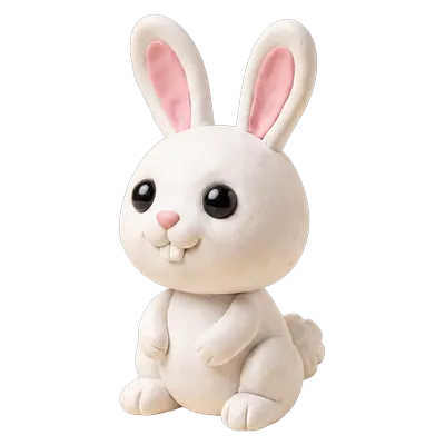A clay bunny.