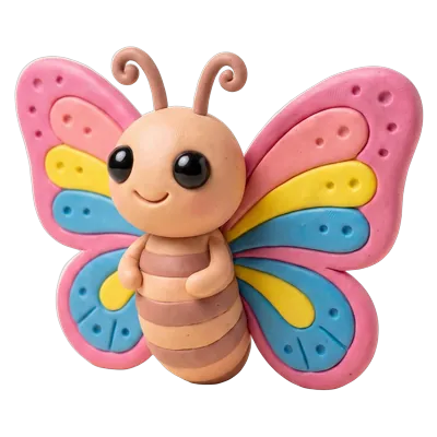 A clay butterfly.