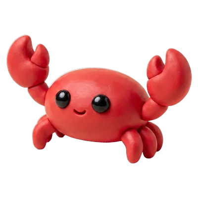 A clay crab.