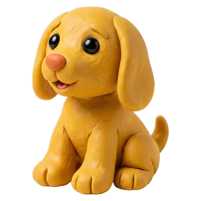 A clay dog.