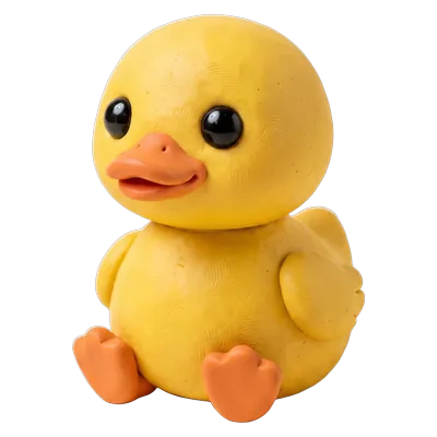 A clay duck.