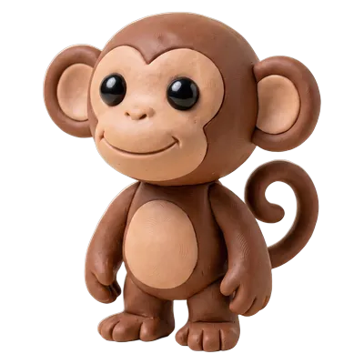 A clay monkey.