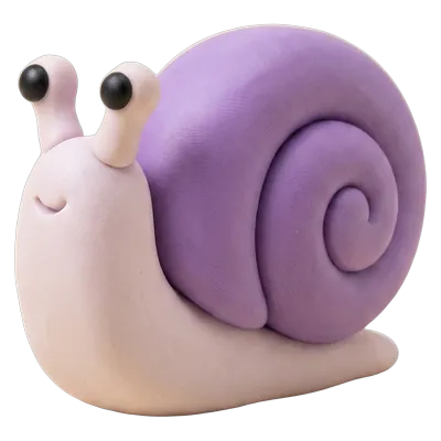 A clay snail.