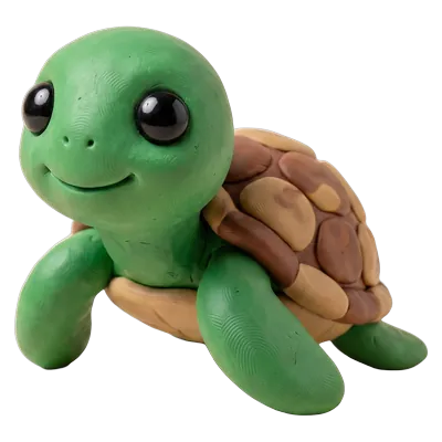 A clay turtle.