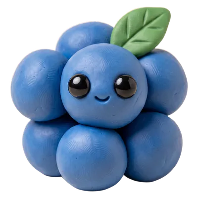 A clay blueberry.