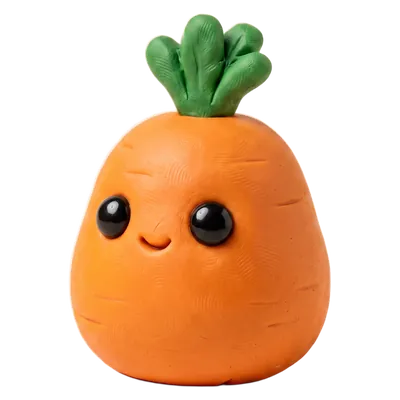 A clay carrot.