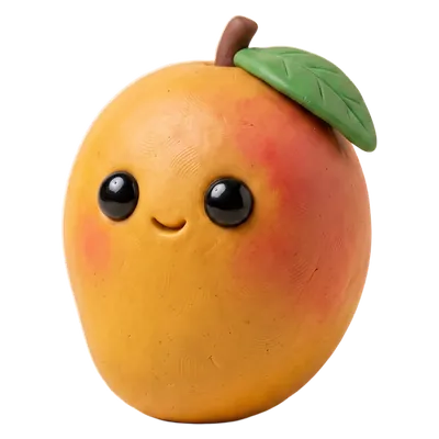 A clay mango.
