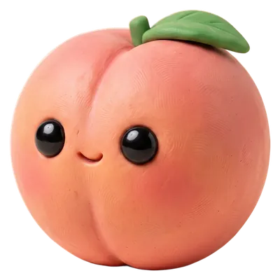 A clay peach.