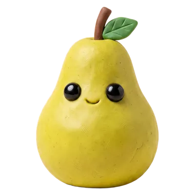 A clay pear.