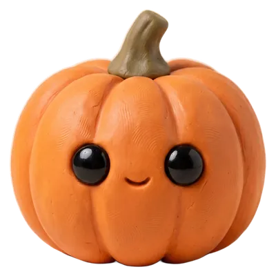 A clay pumpkin.