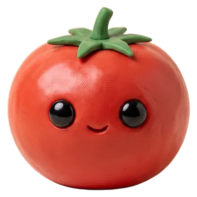 A clay tomato.